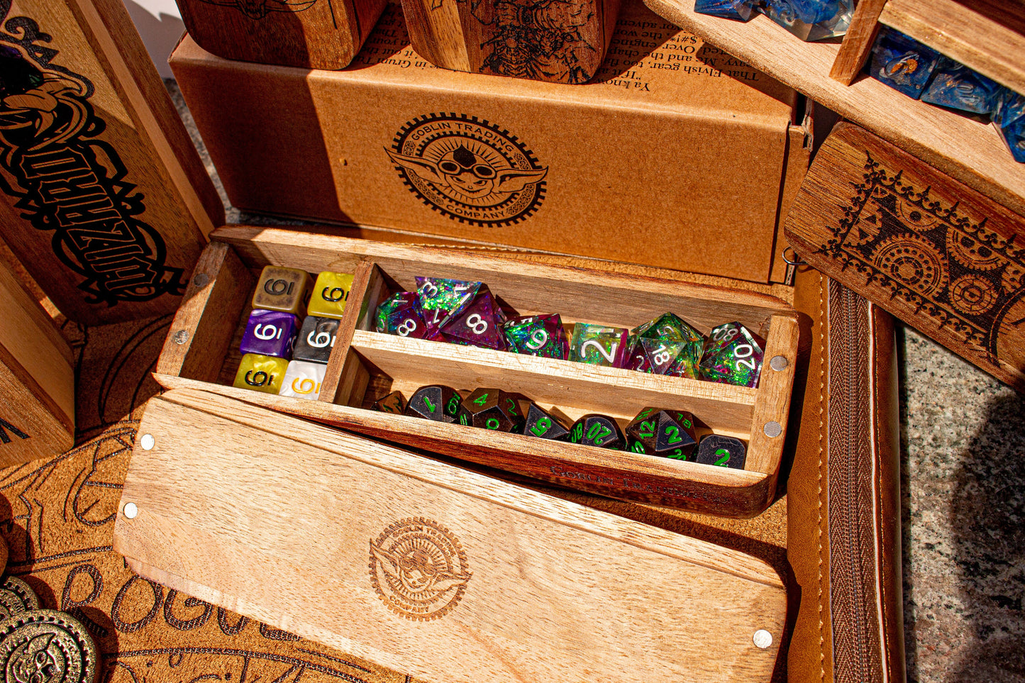 Personalized DnD Double Dice Box, Dice Box, Dice Storage, D&D, Dungeons and Dragons, TTRPG, Gamer Gift, Table Top Games